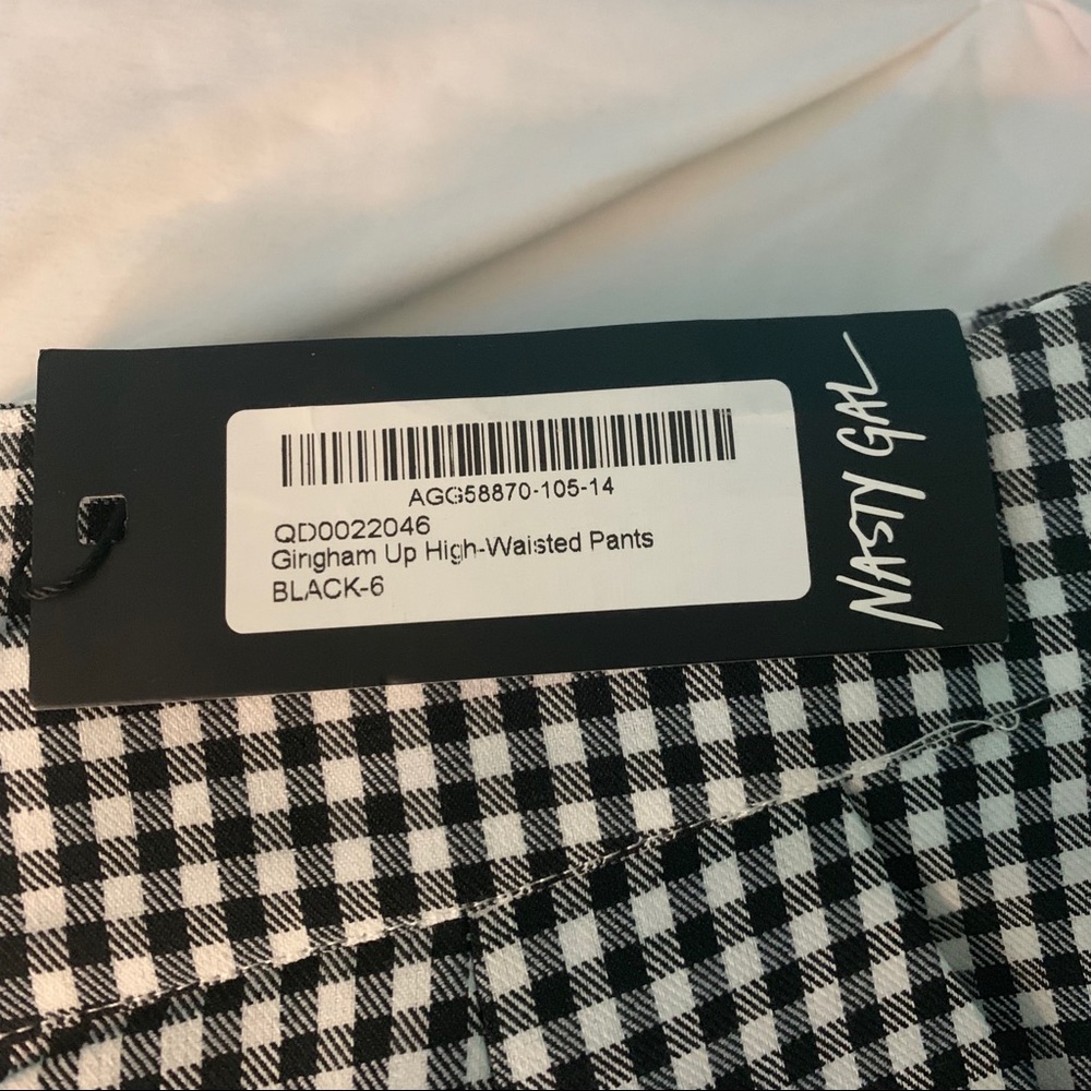 Gingham High Waisted Pants - Picture 4 of 6